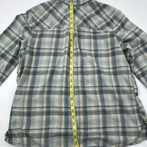 Kuhl Plaid Shirt Womens Large Green Long Sleeve Button Up Hiking Lightweight - Picture 9 of 10